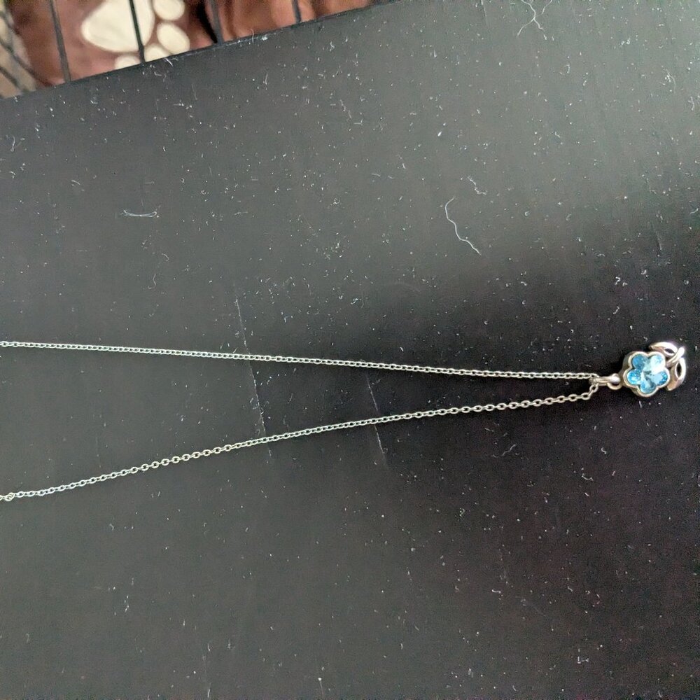 Brighton blue flower necklace